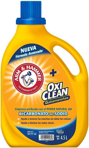 Detergente Arm & Hammer + Oxi Clean con bicarbonato 4.5L