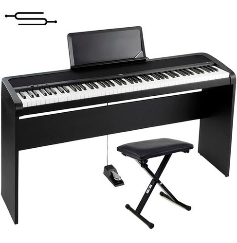 Imagen 1 de 5 de Korg B1 Piano Digital Electrico + Mueble + Pedal + Banqueta