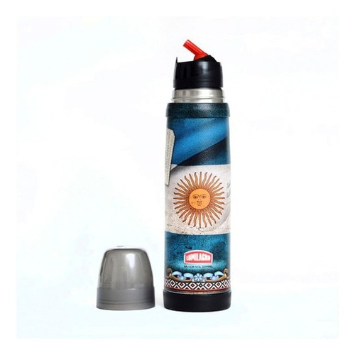 Termo Lumilagro Acero 1 Lt Forrado Cuero Argentino