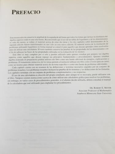 A6 Álgebra Superior, Murray R. Spiegel (Usado)