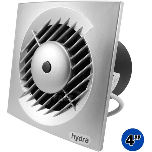 Imagen 3 de 6 de Extractor De Aire Baño Cocina 10cm 4 Pulgadas 17w Hydra 1100