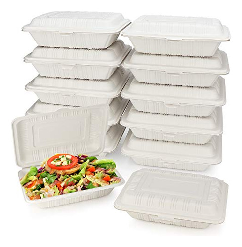 Eco Friendly 125 Count 7 X5  1 Compartment To Go Food C..