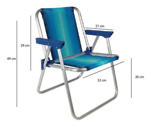 Sillon Silloncito Reposera Infantil Niños Aluminio Mor