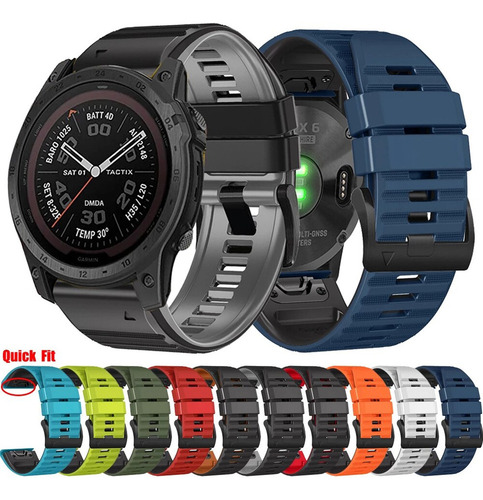 . Correa De Silicona De 22 Mm Y 26 Mm For Garmin Tactix 7