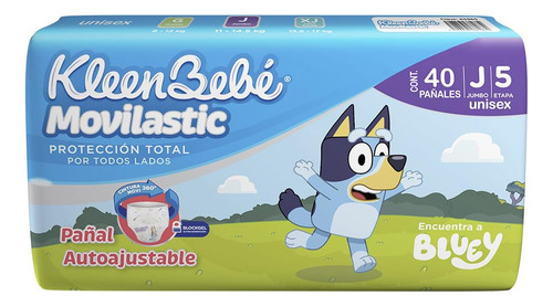 Kleenbebé Movilastic Bluey Pañal Desechable Para Bebé, Talla