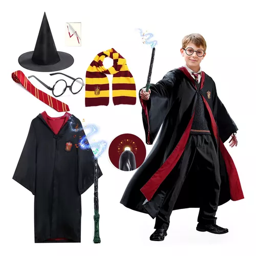 Conjunto de disfraz de 3 piezas - Negro/Harry Potter - NIÑOS