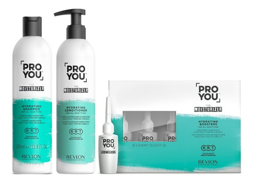 Shampoo 350ml +cond +ampollas Revlon Pro You The Moisturizer