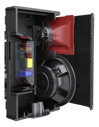 Bafle Altavoz Audiocenter Gt508a Activo 2200w Clase D Pro Color Negro