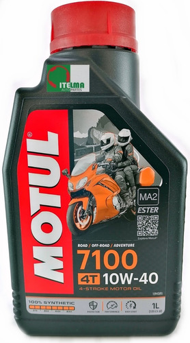 Imagen 1 de 1 de Motul 7100 10w40 1l Aceite Motor Gasolina Moto 4t Sintetico