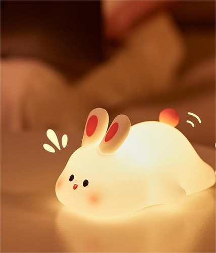 .. Lámpara De Noche Big Face Rabbit Con Sensor Táctil Yiyi
