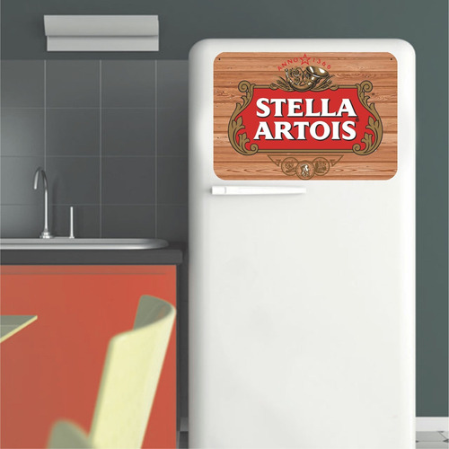 Adesivo Parede Porta Geladeira Placa Cerveja Stella Artois