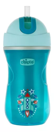 Vaso para bebés con aza antiderrame Chicco Training Cup color blue