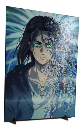 Placa Eren del fundador de Shingeki No Kyojin Attack On Titan, color marrón