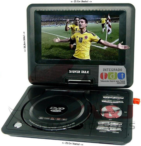 Tv Portátil Con Dvd Y Tdt Incorporado 7'' 3d Juegos Usb Sd