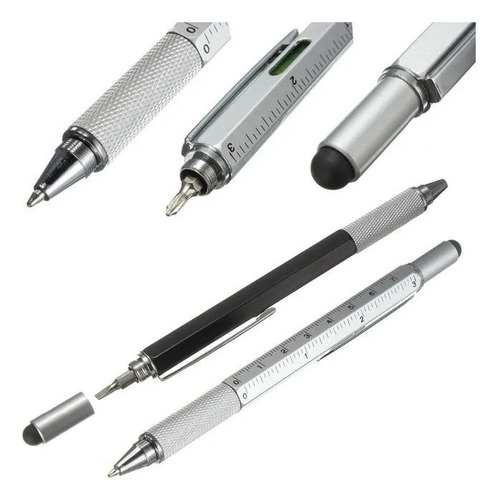 2 Piezas Pluma Multiherramienta Touch Multifunciones 6 En 1