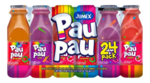 Bebida De Frutas Pau Pau Sabor Surtidos 24 Pzs De 250 Ml C/u