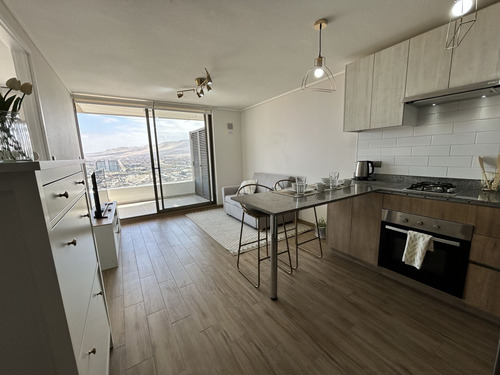 Departamento Full Amoblado 1d1b + Est., Excelente Sector Nor
