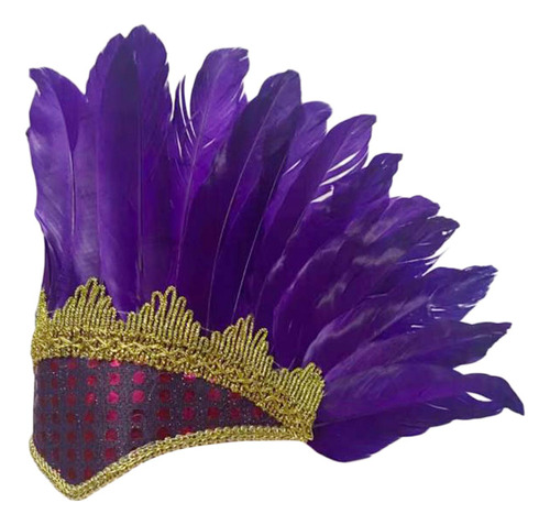 Diadema De Plumas, Tocado, Sombrero Indio Jefe [u]