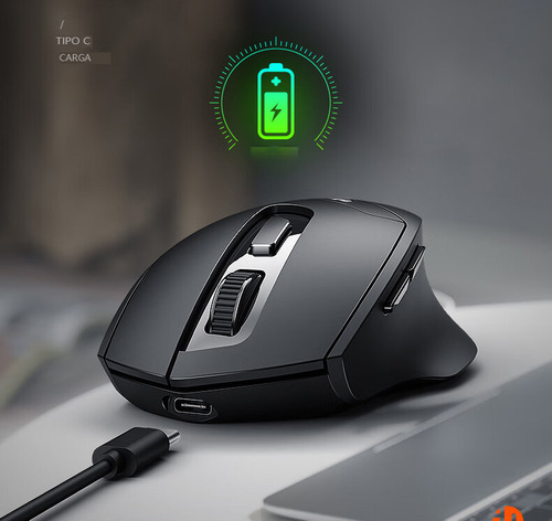 Mouse Inalámbrico Bluetooth Recargable Gamer Ergonomico 2.4g