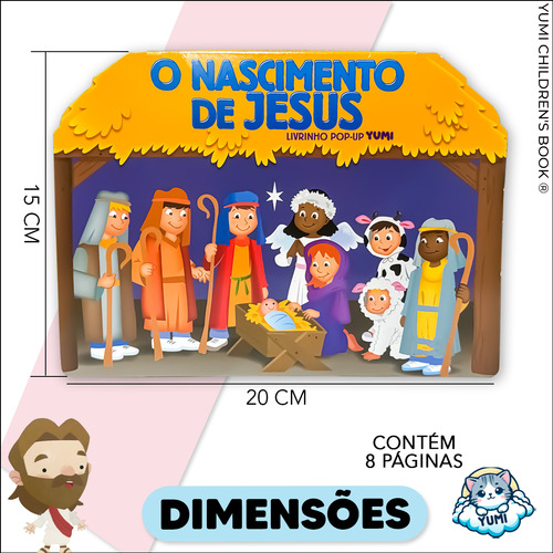 Livro Bíblico Ilustrado Para Crianças: O Nascimento De Jesus Pop-up | A Bíblica Da Criança 3d -capa Dura