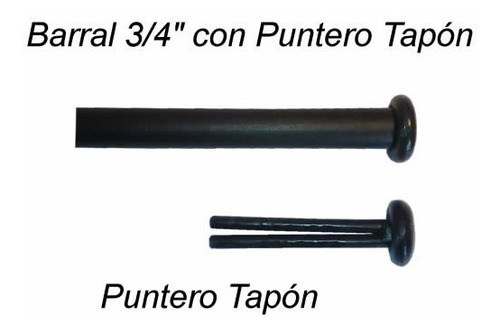 Imagen 4 de 10 de Kit Barral Cortina 3/4(19mm) X 3m Sop Lans Hierro Forjado