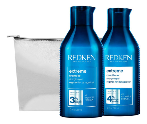  Kit Redken Extreme Shampoo Y Acondicionador 300ml + Cosmeti