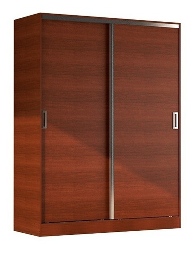 Placard Mosconi Blanco 140cms Ancho Puertas Corredizas Color Tabaco