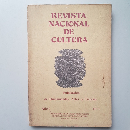 Revista Nacional De Cultura N 1