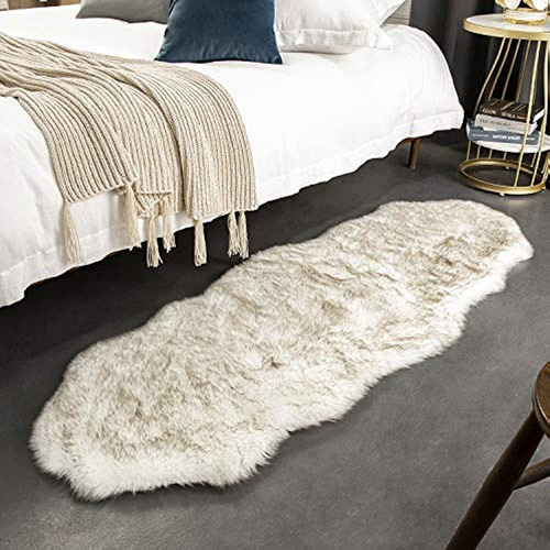 Ashler Soft Fox Faux Fur Chair Sofa Cover Area Alfombra Para