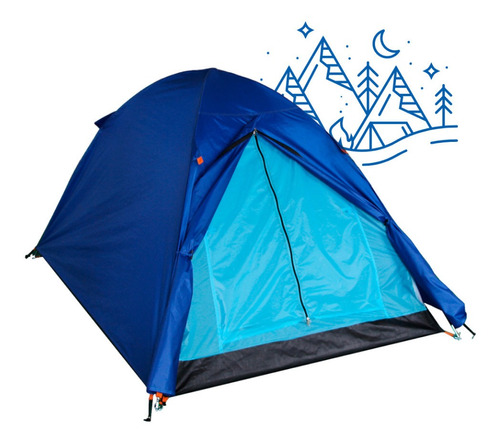 Carpa Coral Pro Para 6 Personas Con Cubretecho + Mosquitero