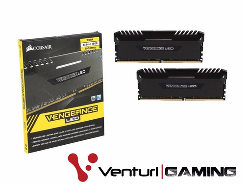 Memória Corsair Ddr4 16gb 3000mhz Vengeance Led 2x 8gb Black