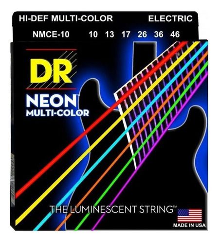 Dr-strings Cuerdas Neon Multicolor Guitarra Electrica 10-46