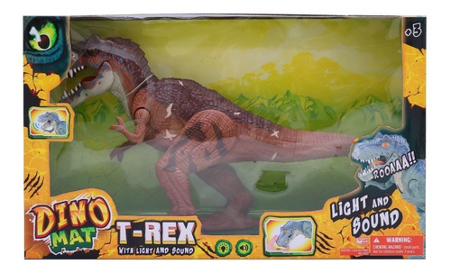 Dinosaurio T Rex Dino Mat Con Luz Y Sonido 