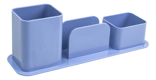 Organizador de Mesa Porta Canetas, Clips e Lembretes Azul Dello