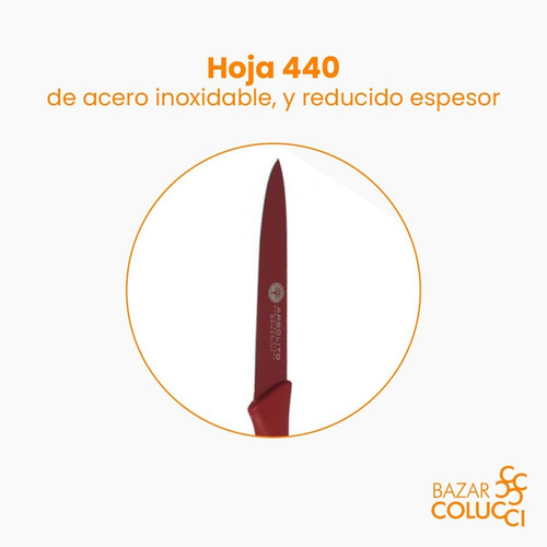 Cuchillo Oficio Rojo, Arbolito - Bazar Colucci