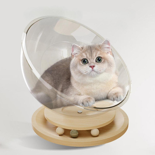 Cama Para Gatos Space Capsule, Juguete Para Madera Maciza L