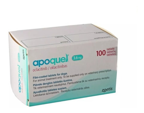 Apoquel Dermatologico Zoetis 3.6mg 100 Tabs Original Con Caja