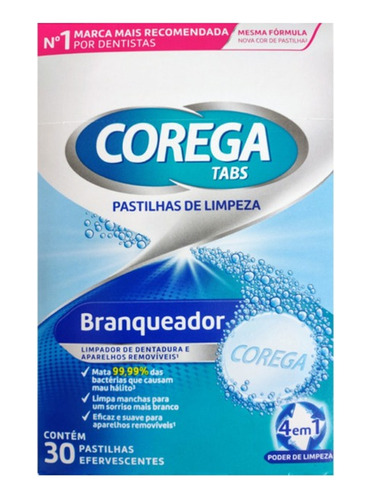 Corega Tabs Blanquedor Para Prótesis Y Aparatos Dentales