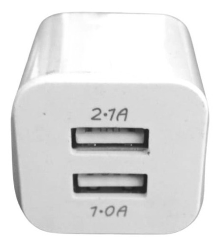 Cubo Cargador De Pared Universal Usb Dual Para Celular, Etc