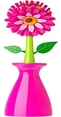 Cepillo Para Vajilla Vigar Rosado Flower Power Pink