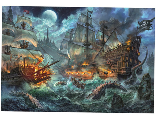 Piratas Batalla Altamar Rompecabezas 6000 Piezas Clementoni
