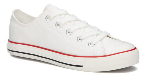 Sneakers Clases Prp59445 Corte Textil Niñas Cordones Liso