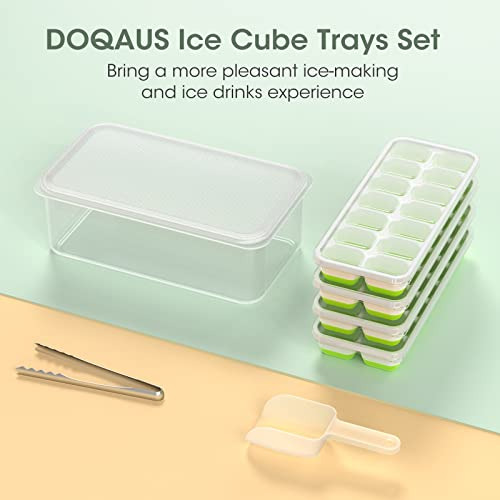 Bandeja Para Cubitos De Hielo Doqaus Con Tapa Y Papelera, Cu