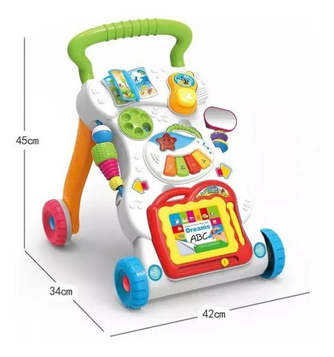Imagen 4 de 6 de Andador Caminador Primeros Pasos Luz Sonido Juegos + 6 Meses