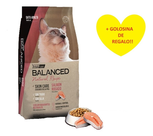 Alimento Vitalcan Balanced Salmon Gato Adulto 7.5k + Regalo