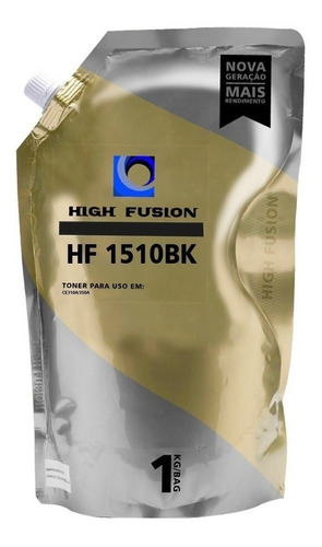 Pó De Toner High Fusion Hf1510 1025 Ce310 M476n Black 1kg