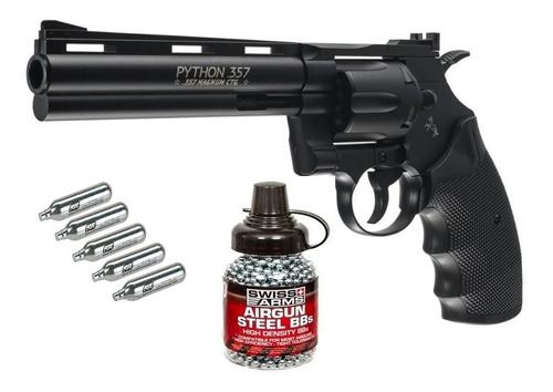 Revolver Aire Comprimido Colt Python 2,5 Co2 Kit Completo