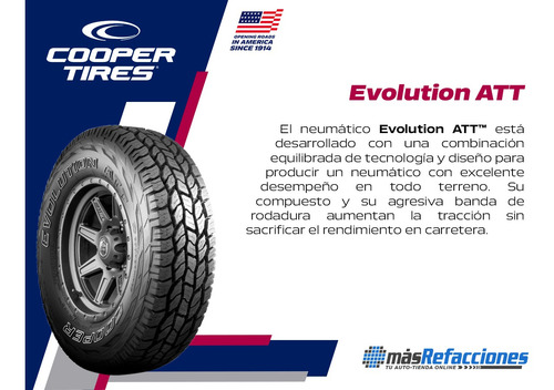 Kit De 4 Llantas 235/70r16 106t Sl Cooper Evolution Att