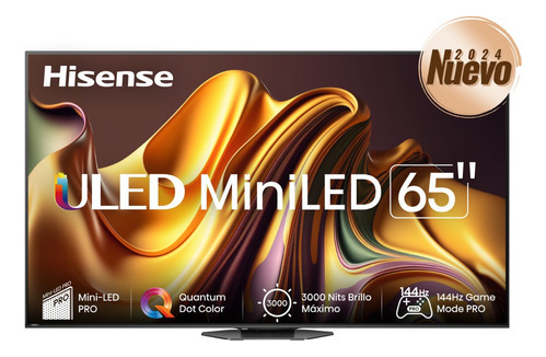 Pantalla Hisense Uled Miniled Pro 65u8n Googletv Quantum Dot