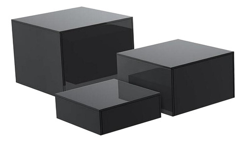 3 Elevadores De Buffet, Estante De Exhibición Negro